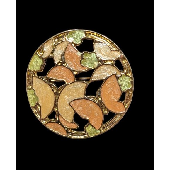 Vintage Fairycore Orange Enamel Butterfly Brooch - Picture 1 of 4